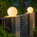 Modern Waterproof White LED Globe Pillar Light for Outdoor Use