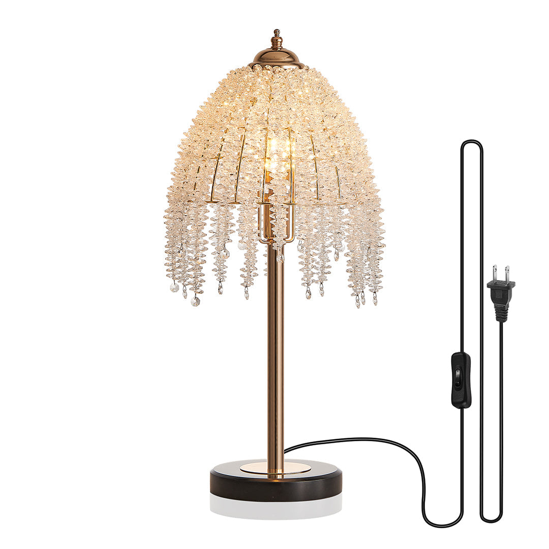 Luxury Gold Crystal Bedside Table Lamp