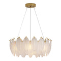 Modern Luxury Glass Feather Chandelier Ceiling Light
