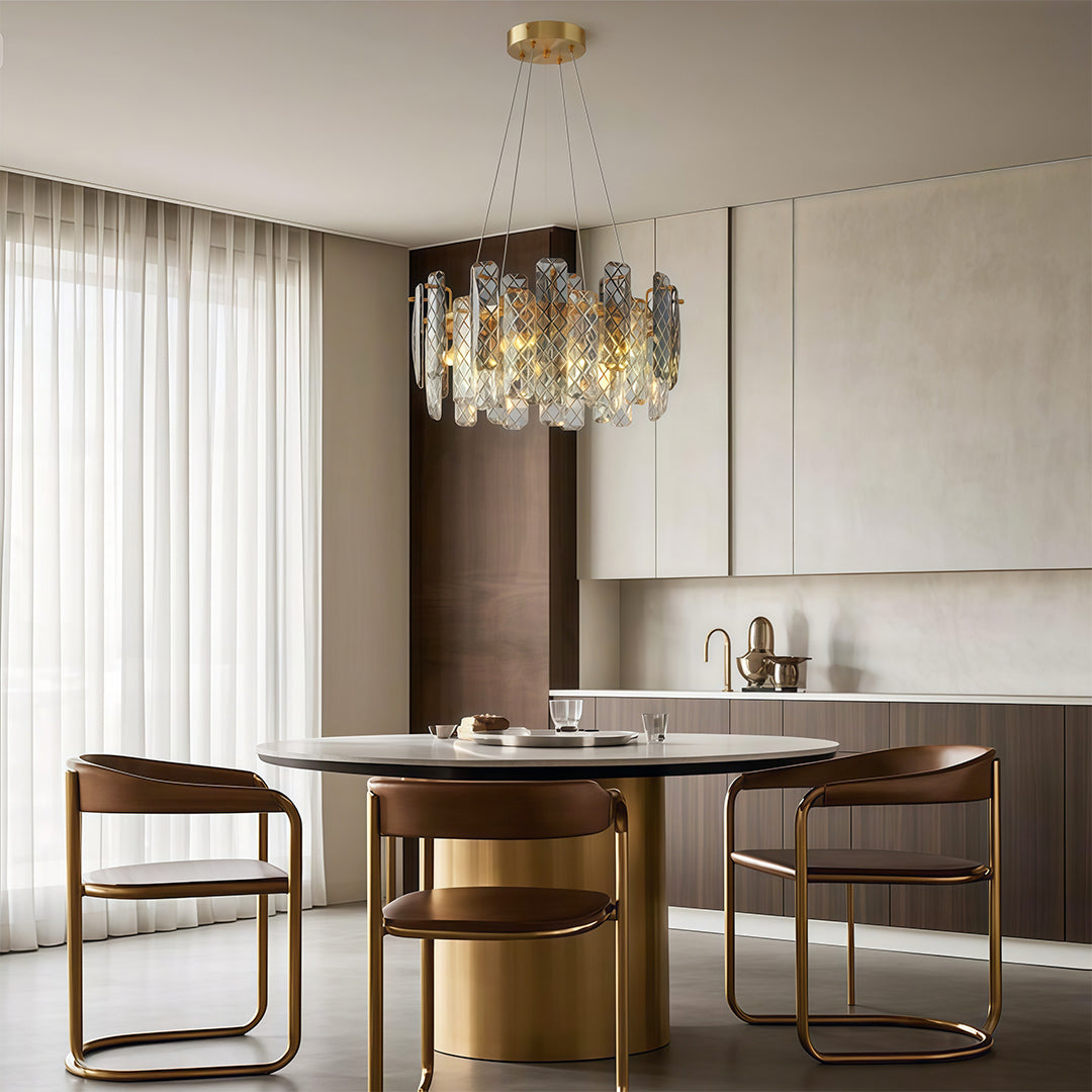 Modern Crystal Ceiling Light with Eye Protection