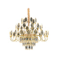 Luxury Gold Crystal LED Chandelier - Elegant Ceiling Light