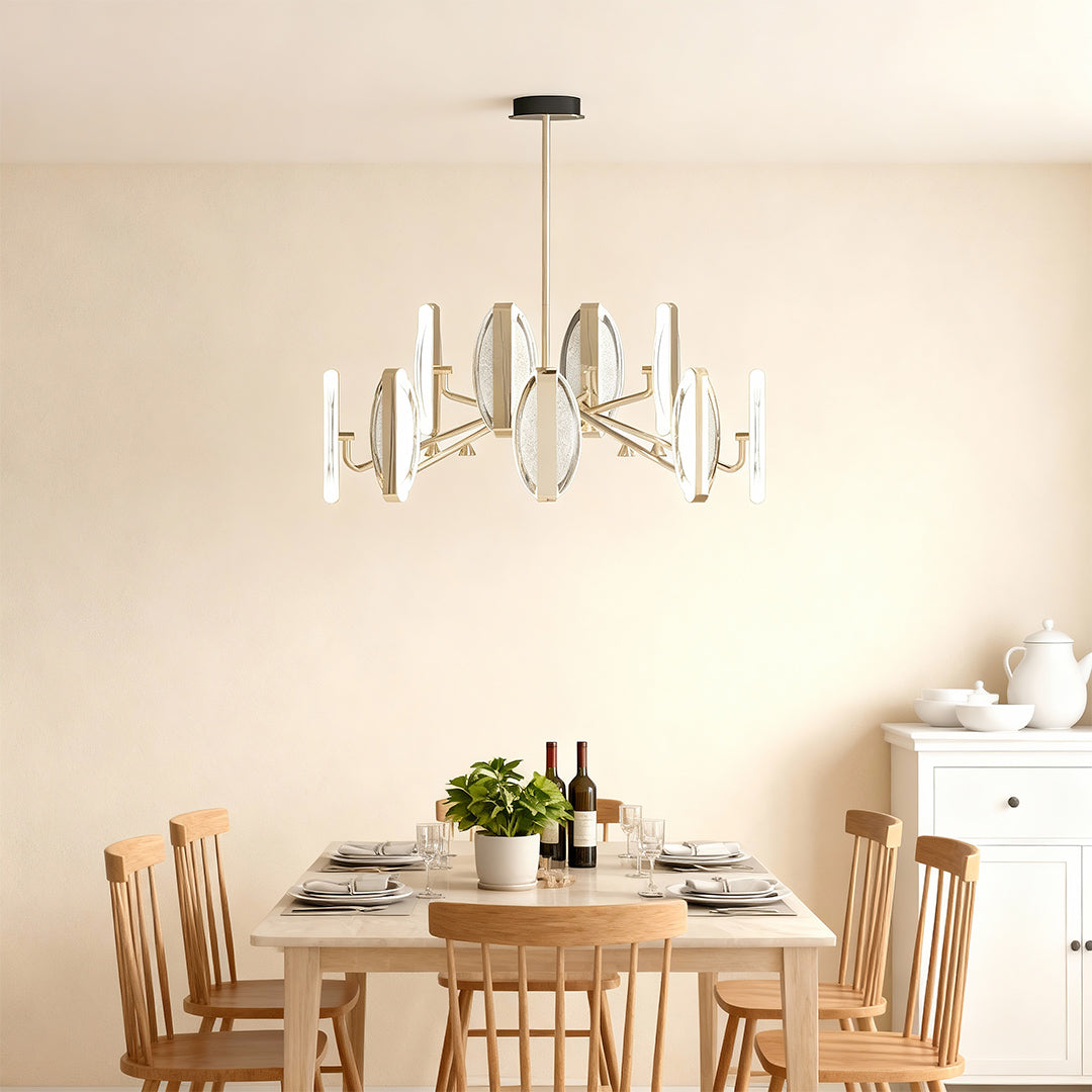 Gold Minimalist Acrylic Chandelier Ceiling Light