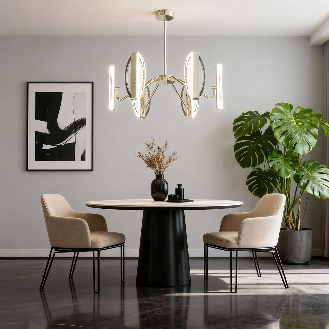 Gold Minimalist Acrylic Chandelier Ceiling Light
