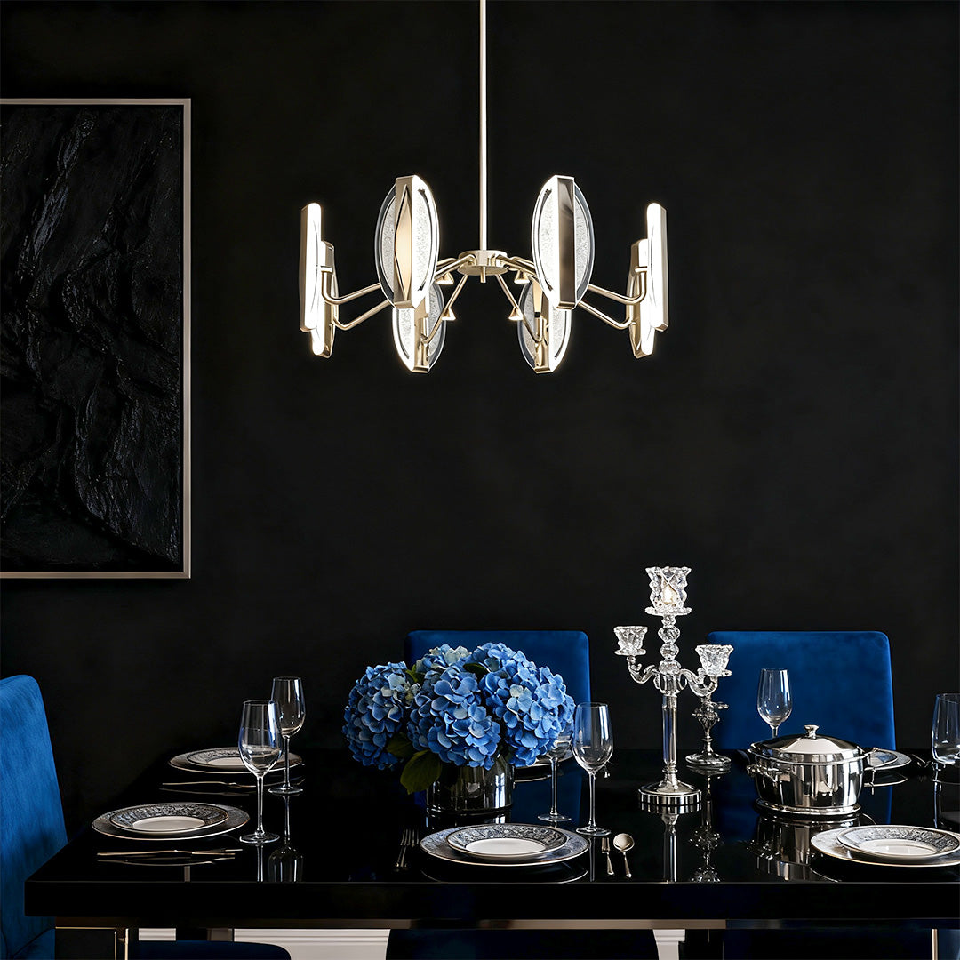 Gold Minimalist Acrylic Chandelier Ceiling Light