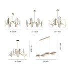 Gold Minimalist Acrylic Chandelier Ceiling Light