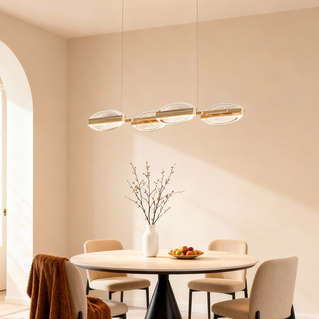 Gold Minimalist Acrylic Chandelier Ceiling Light