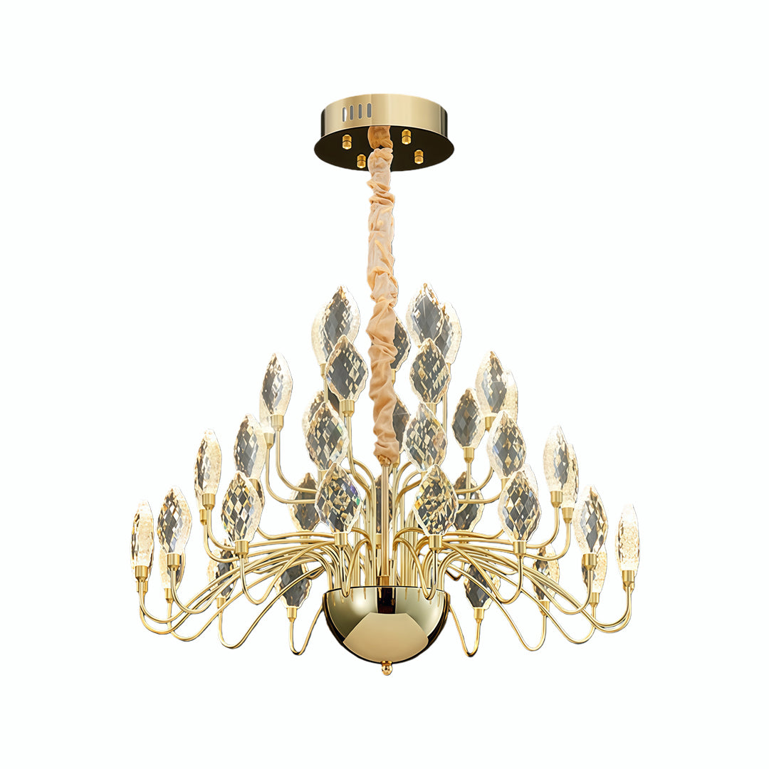 Luxury Gold LED Crystal Chandelier Ceiling Light