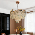 Luxury Crystal Pendant Chandelier - Carbon Steel Ceiling Light