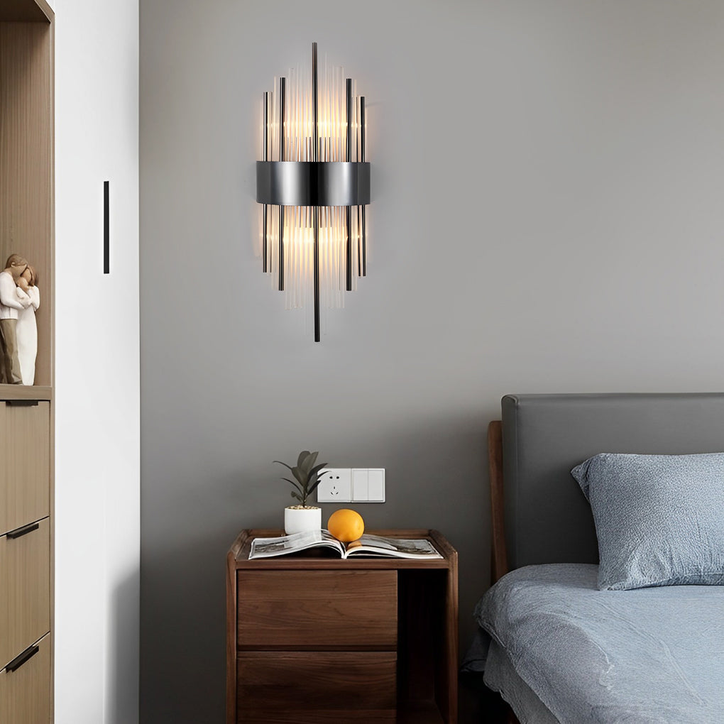 Luxury Gold and Crystal LED Wall Sconces