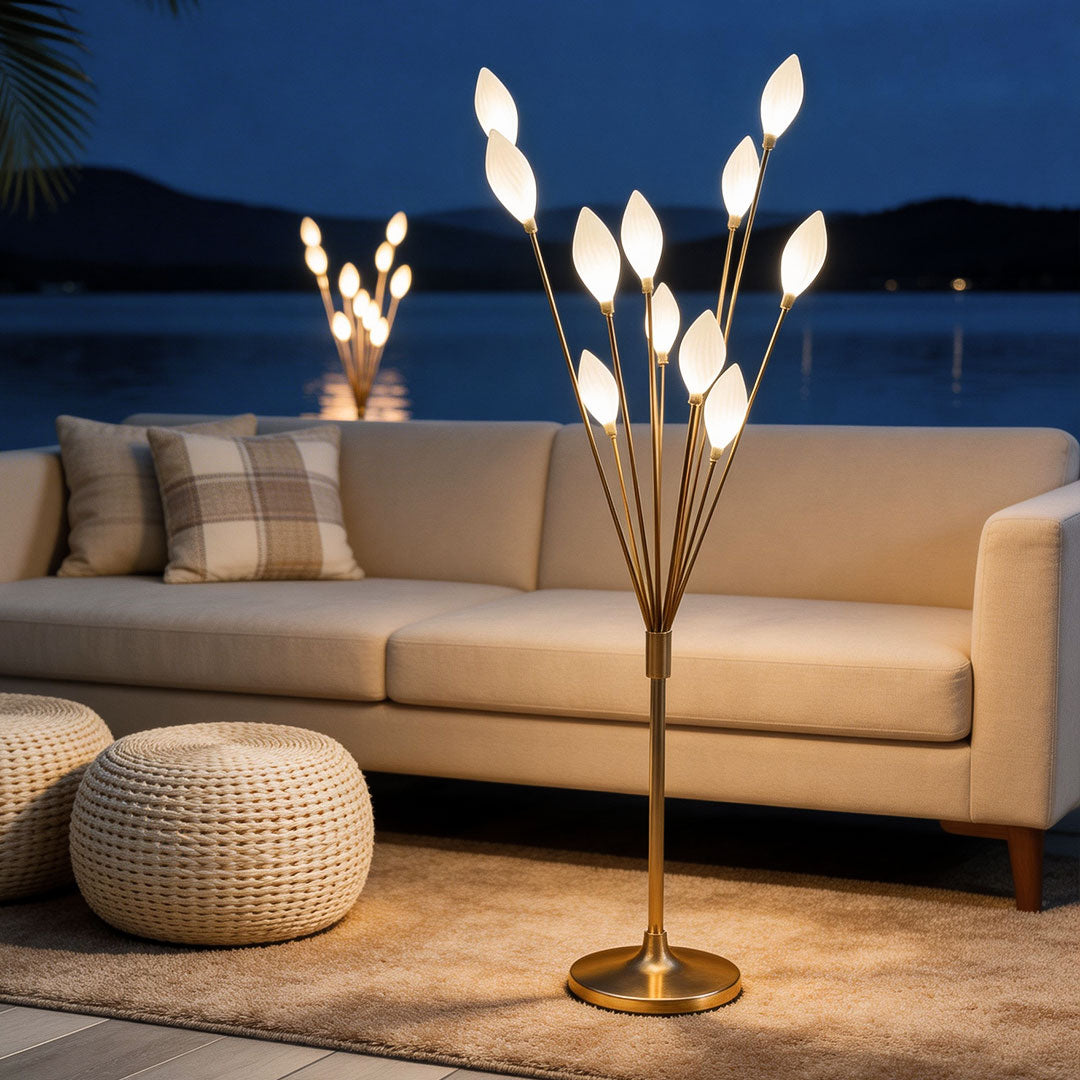 Set of 6 Olive Fruit Iron Floor Lamps - Elegant Wedding Decor