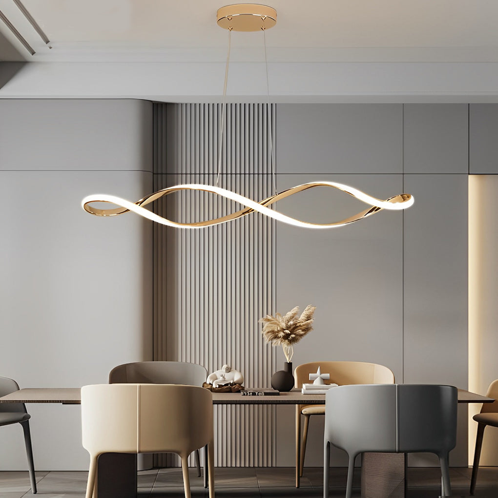 Modern Waveform LED Pendant Light for Stylish Ceilings