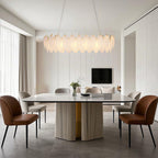 Modern Luxury Glass Feather Chandelier Ceiling Light
