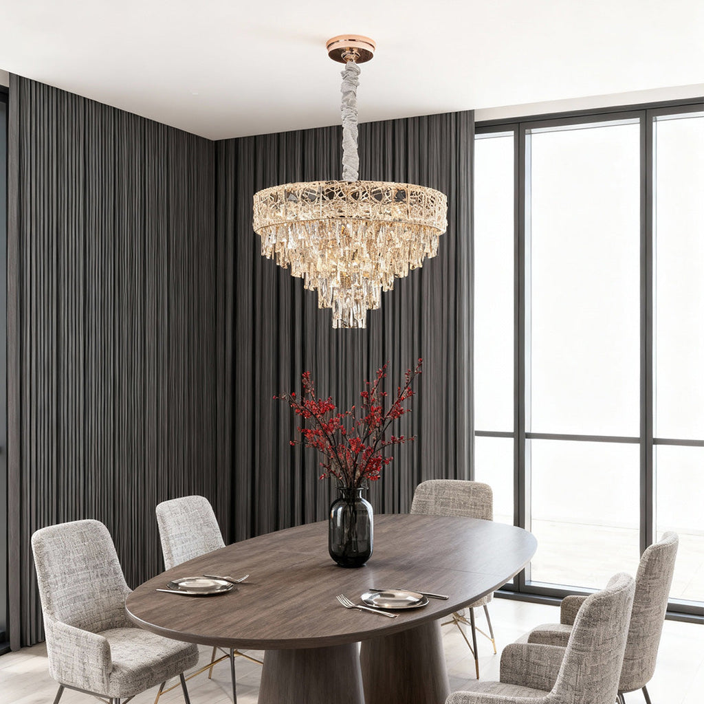 Luxury European Style Large Chandelier with Crystals - Elegant Ceiling Light