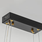 Modern Gold Leaf Round LED Chandelier - Elegant Metal Ceiling Light