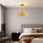 Luxury Gold LED Crystal Chandelier Ceiling Light