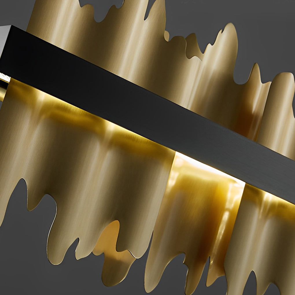 Modern Gold Mountain-Shaped LED Pendant Light