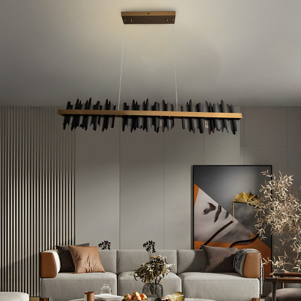 Modern Gold Mountain-Shaped LED Pendant Light
