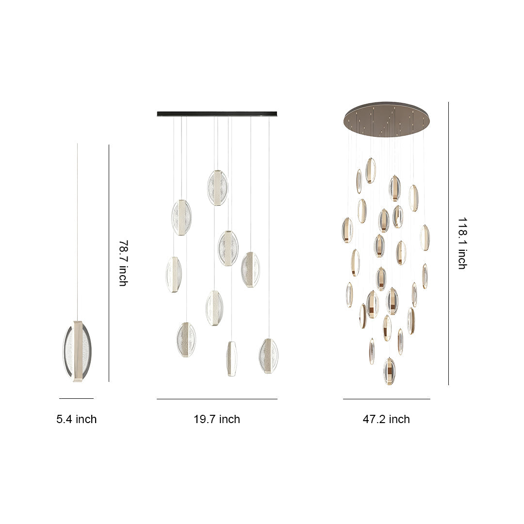 Luxury Gold Möbius Modern Chandelier - Elegant Ceiling Light