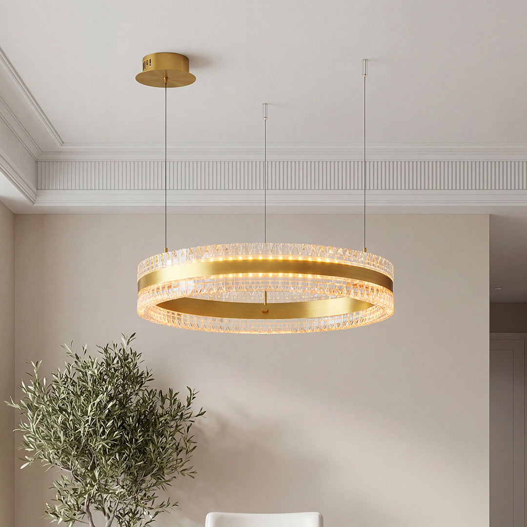 Minimalist Luxury Circular Chandelier - Modern Ceiling Light