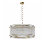 Luxury Iron Chandelier with Glass Lamp Shade - Elegant Ceiling Light