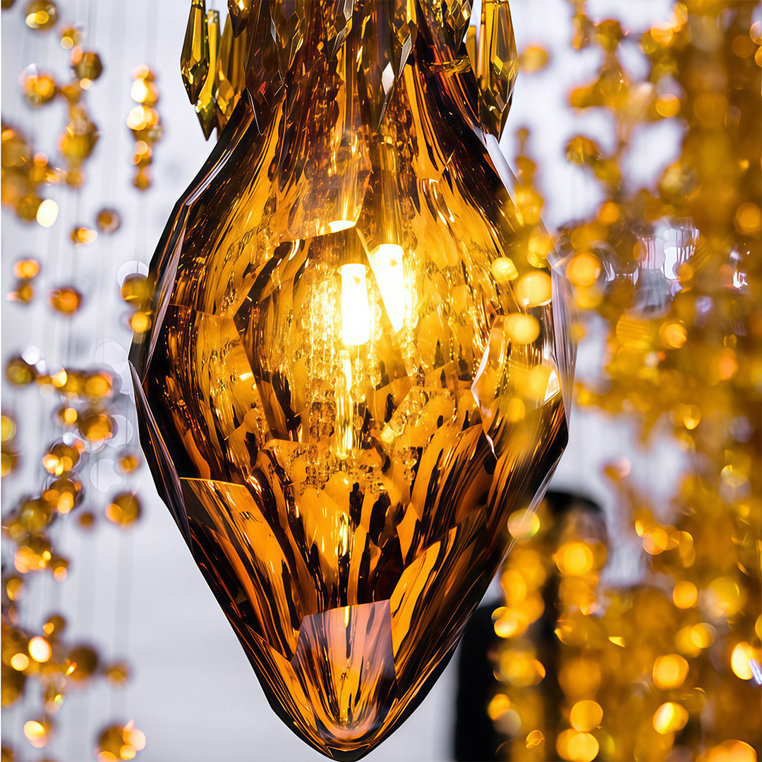 Artistic Crystal Stairway Chandelier Ceiling Light
