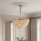 Luxury European Style Large Chandelier with Crystals - Elegant Ceiling Light