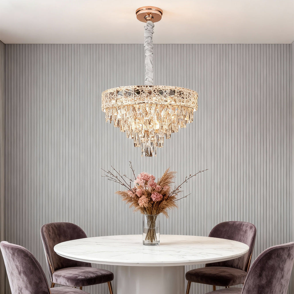 Luxury European Style Large Chandelier with Crystals - Elegant Ceiling Light