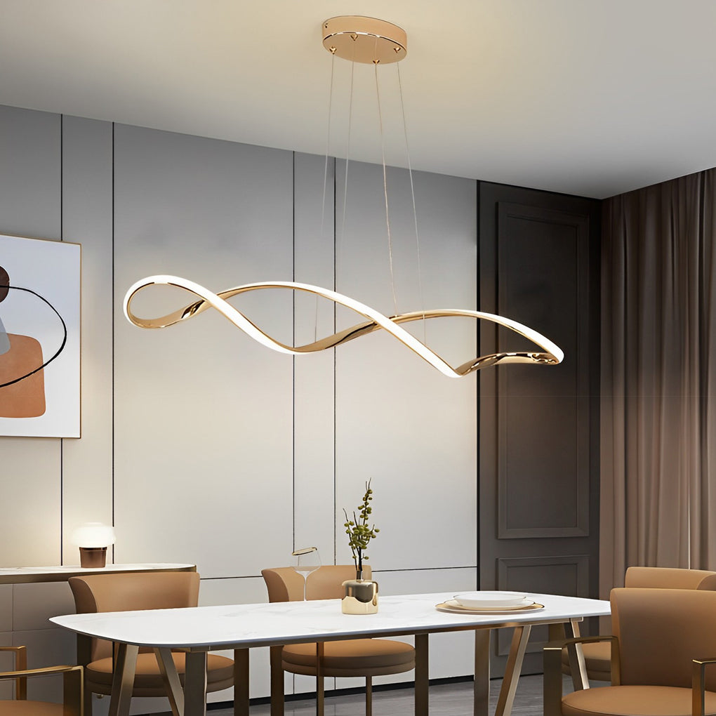 Modern Waveform LED Pendant Light for Stylish Ceilings