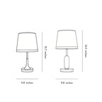 Modern Gold and White Iron Table Lamp with Fabric Shade