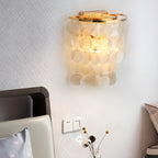 Modern Coastal LED Capiz Shell Wall Sconces