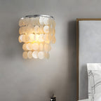 Modern Coastal LED Capiz Shell Wall Sconces