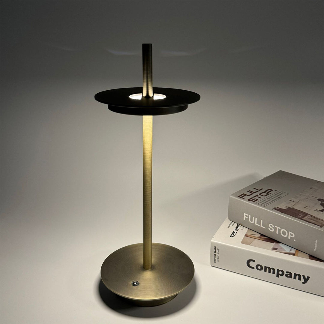 Modern Cordless Dimmable Metal Table Lamps - Portable Buffet Lighting