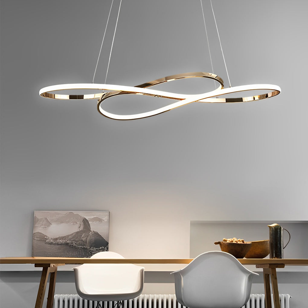 Modern LED Infinity Wave Chandelier - Elegant Ceiling Light