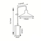 Modern Gooseneck Wall Lamp - Long Arm Outdoor Metal Light