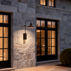 Modern Gooseneck Wall Lamp - Long Arm Outdoor Metal Light
