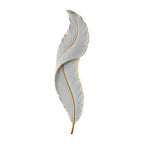 Modern White Resin Feather LED Wall Light - Luxury Corridor Lamp
