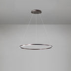 Modern Black LED Ring Chandelier - Aluminum Ceiling Light