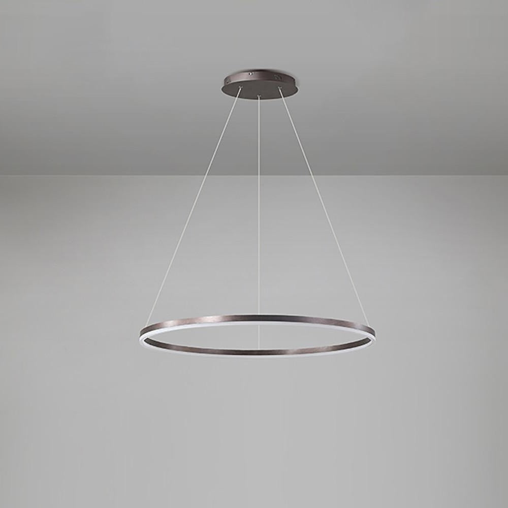Modern Black LED Ring Chandelier - Aluminum Ceiling Light
