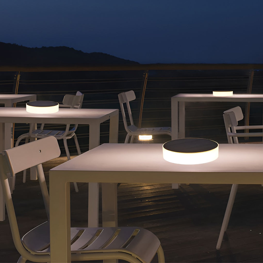 Elegant LED Disc Solar Ground Lights for Landscape Decor