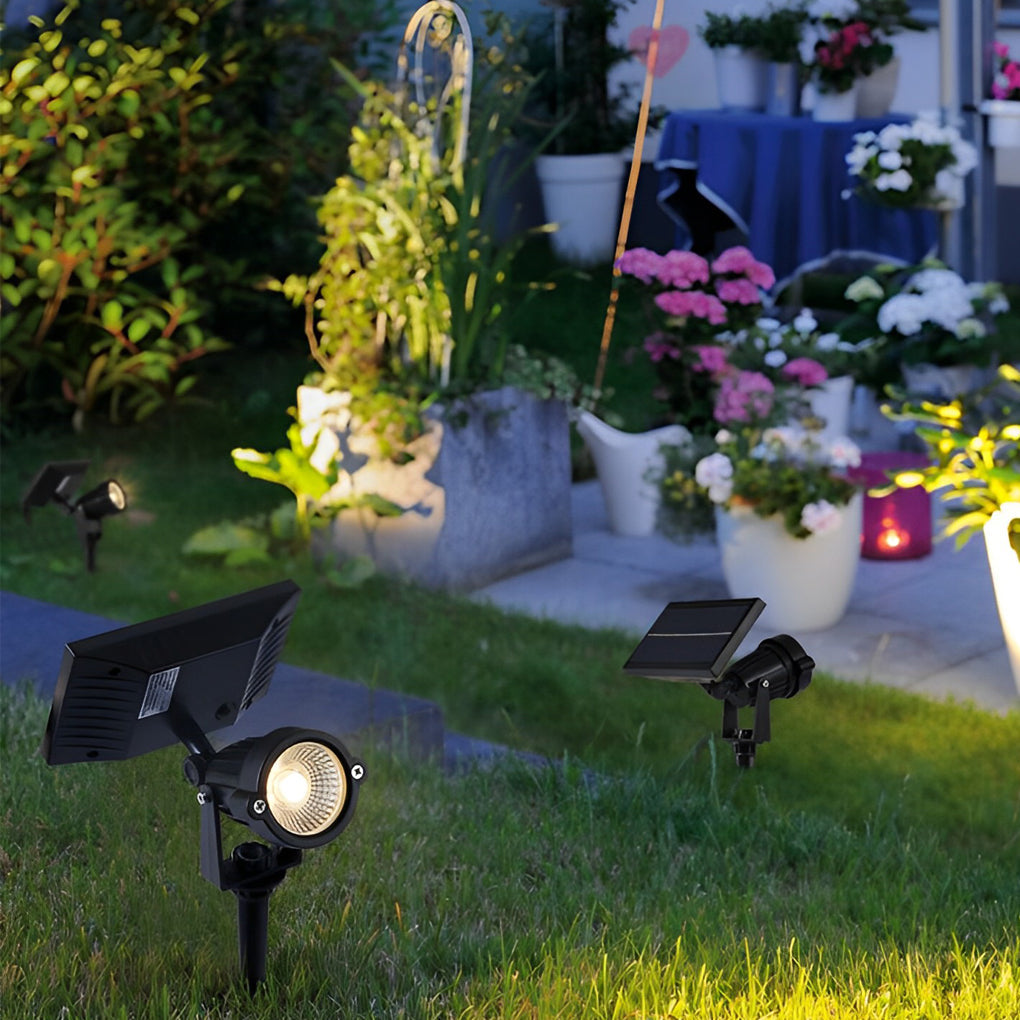 Adjustable Waterproof Solar LED RGB Tree Spotlight with Ground Spike