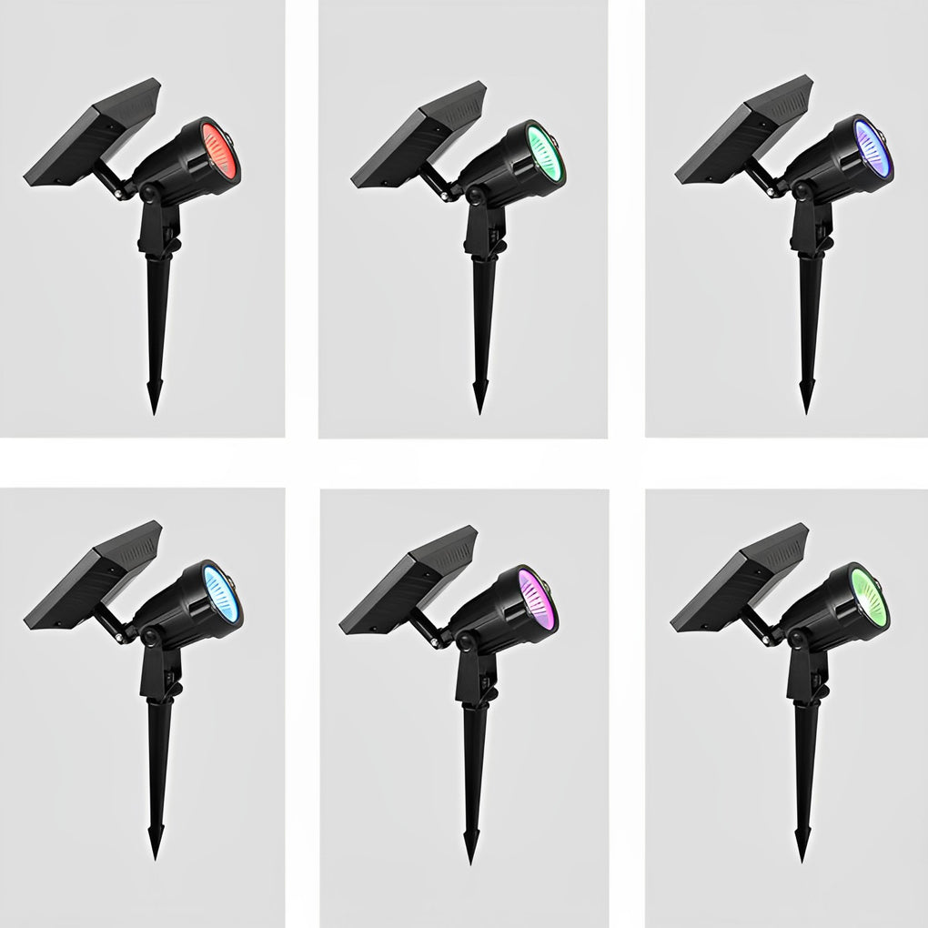 Adjustable Waterproof Solar LED RGB Tree Spotlight with Ground Spike