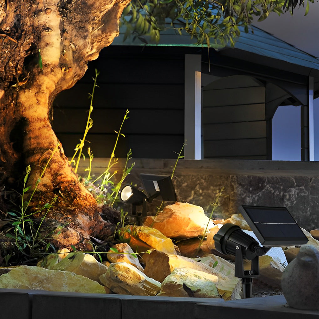 Adjustable Waterproof Solar LED RGB Tree Spotlight with Ground Spike
