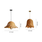 Artistic Rattan and Iron Hanging Pendant Light