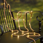 Retro LED String Lights with Hemp Rope Decoration