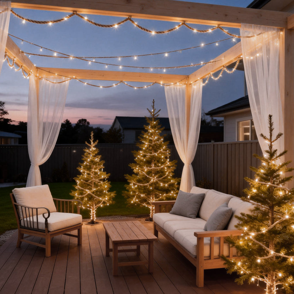 Retro LED String Lights with Hemp Rope Decoration