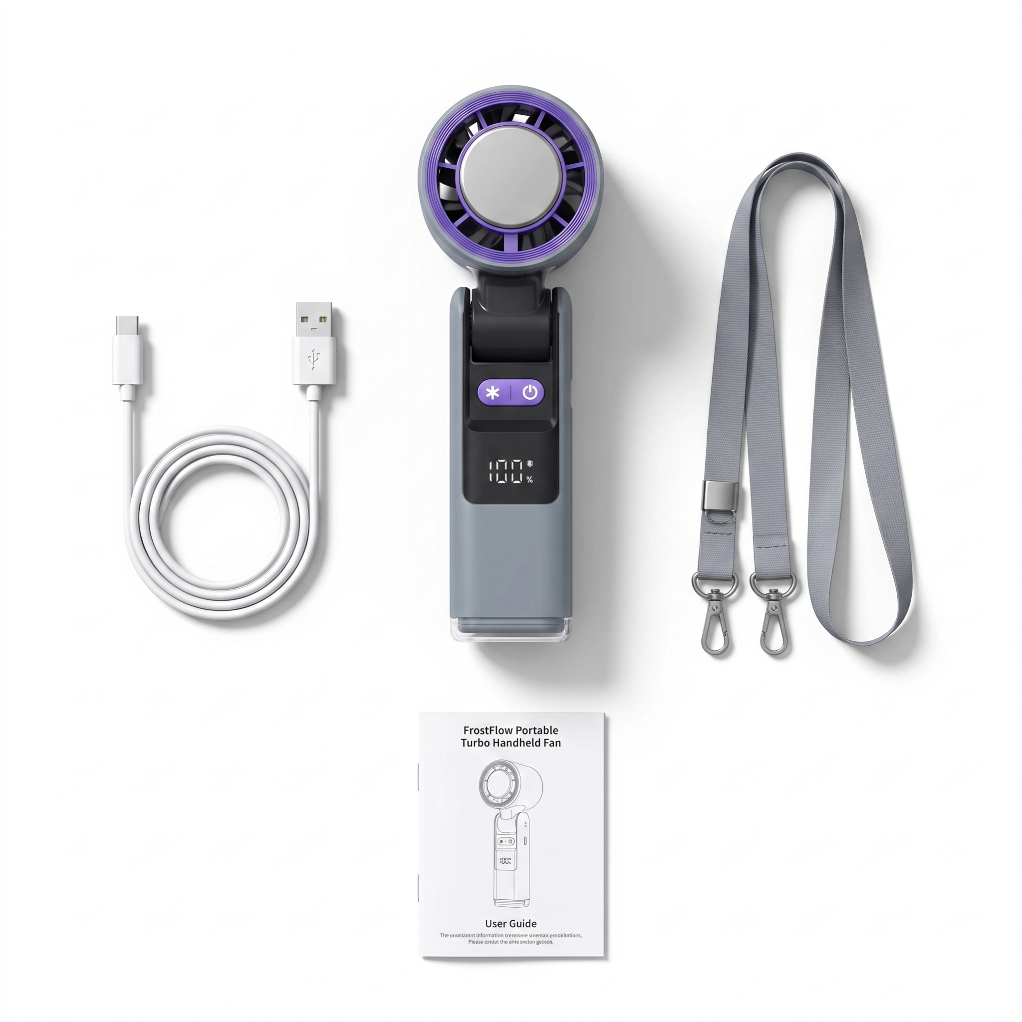 FrostFlow Portable Turbo Handheld Fan