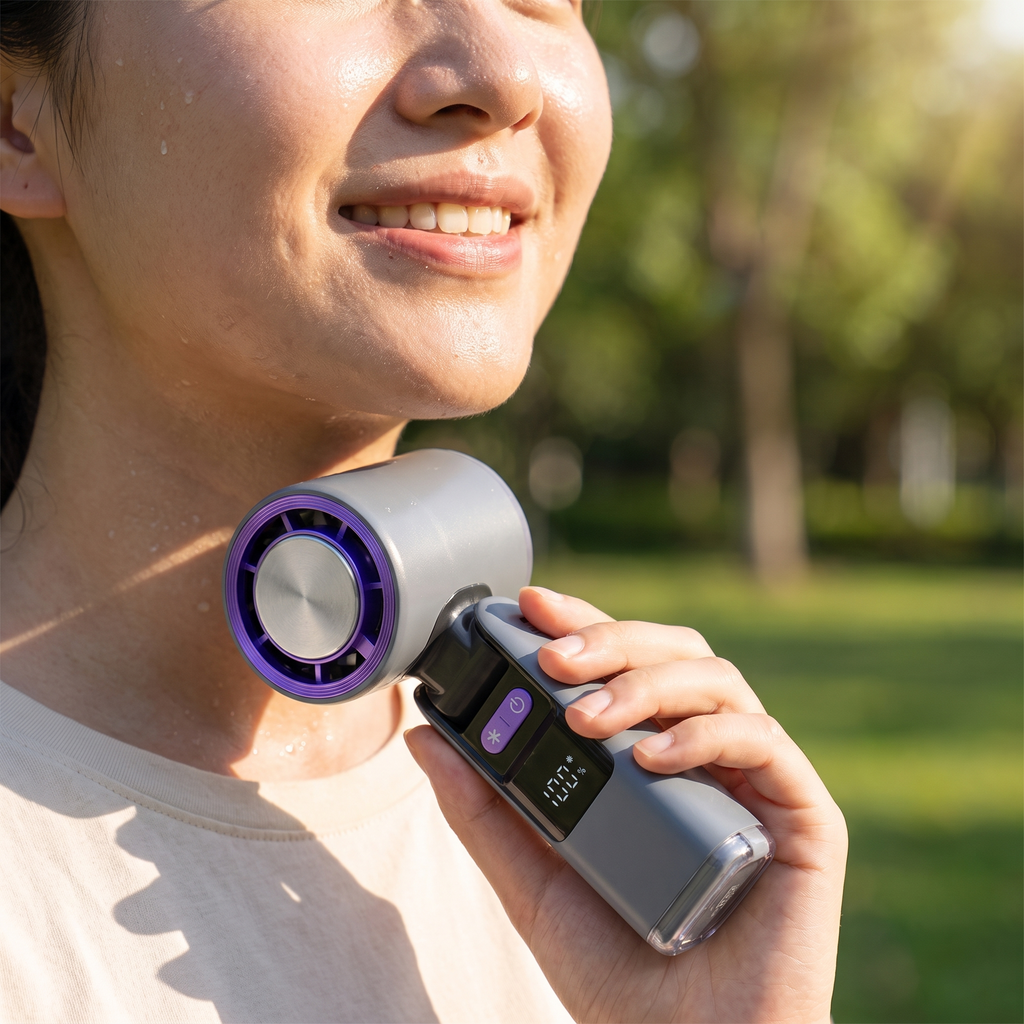 FrostFlow Portable Turbo Handheld Fan