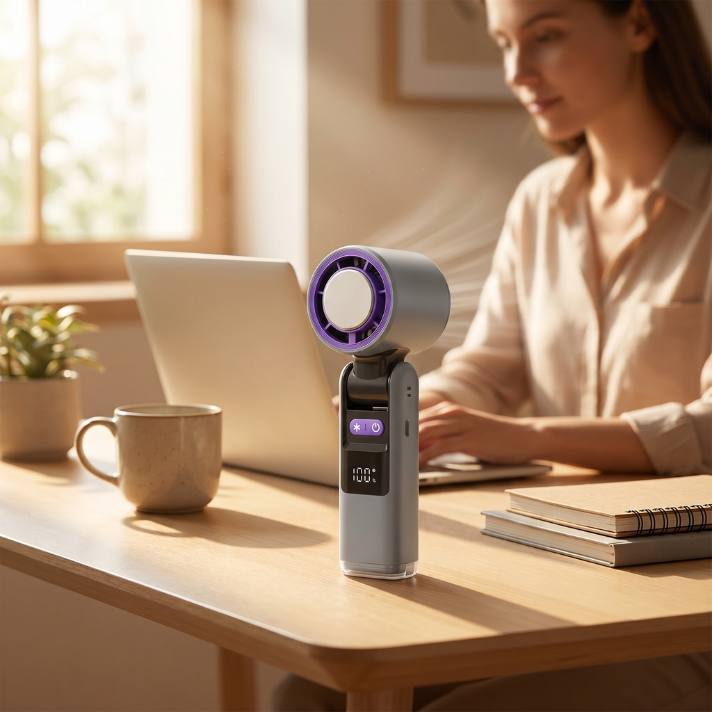 FrostFlow Portable Turbo Handheld Fan