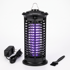 Black insect killer with purple light on a white background