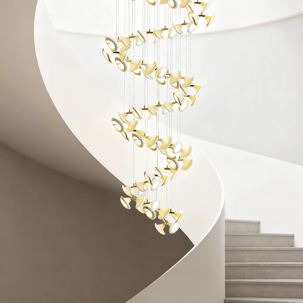 Luxury Tulip Flower Ceramic Chandelier - Elegant Ceiling Light